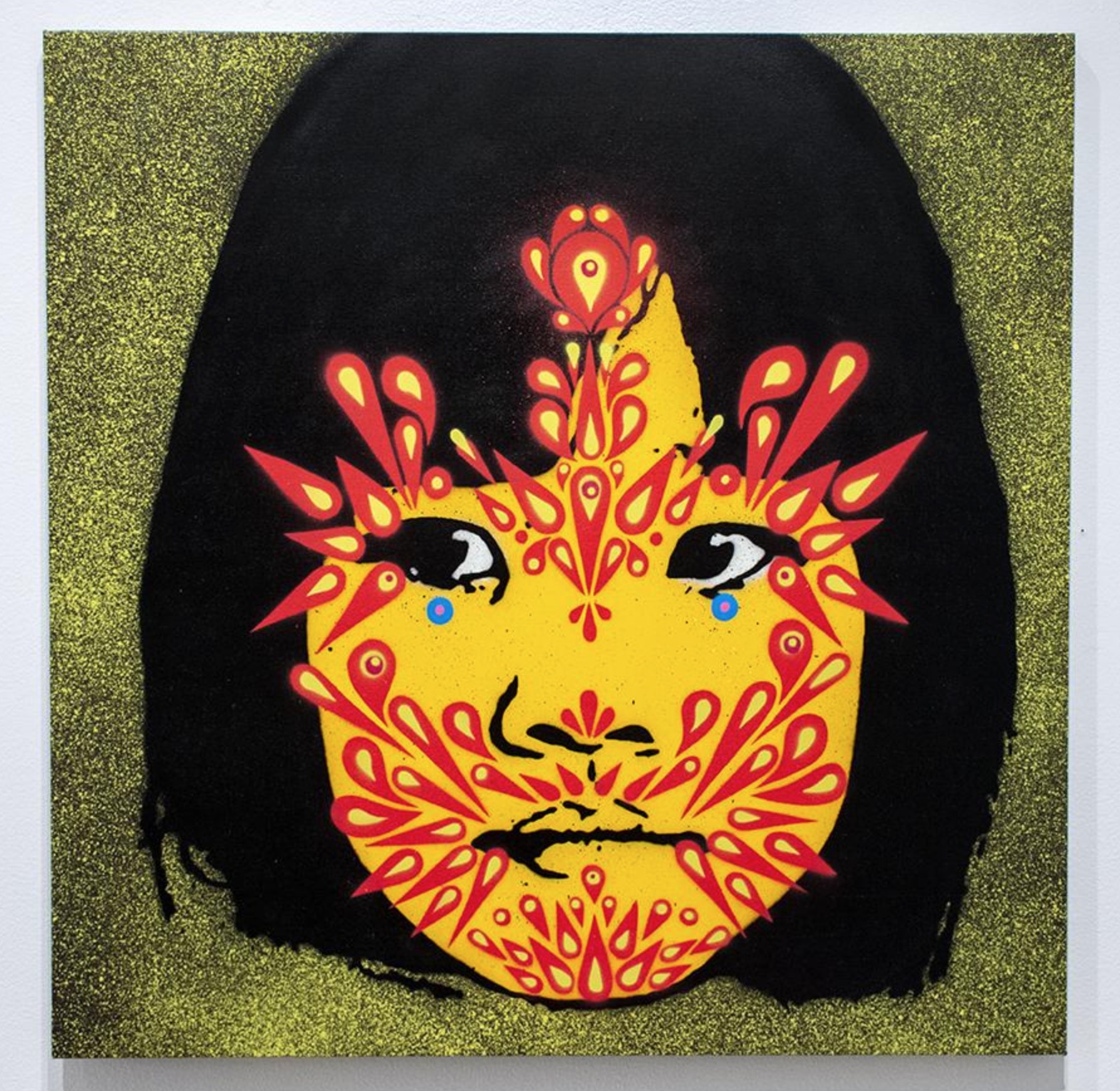 "Ho Ghi Minh Girl,” 2019. Spraypaint on canvas. 30 x 30 in., 76 x 76 cm.